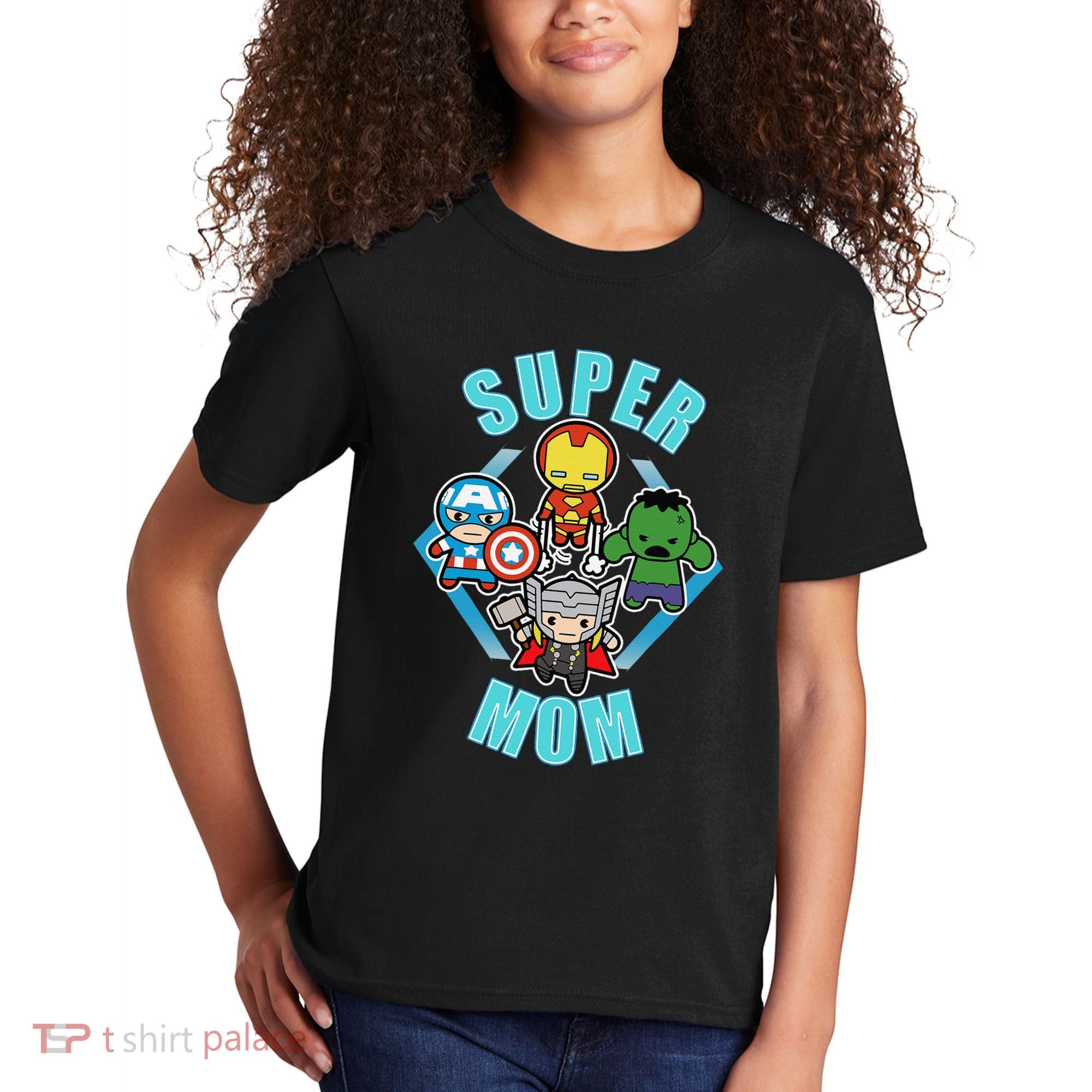 Comics Classic Mothers Day Kawaii Super Mom Kids T-Shirt