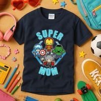 Comics Classic Mothers Day Kawaii Super Mom Kids T-Shirt thumb 3