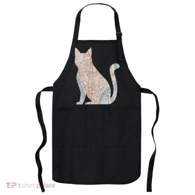 City Cat Map Design Unusual Apron