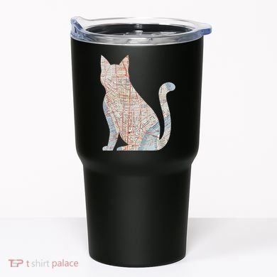 City Cat Map Design Unusual Tumbler