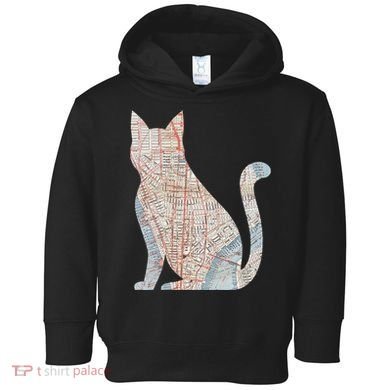 City Cat Map Design Unusual Toddler Hoodie