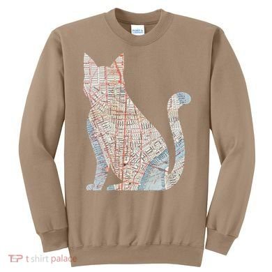 City Cat Map Design Unusual Sweatshirt