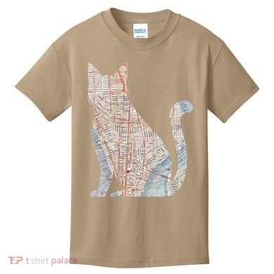 City Cat Map Design Unusual Kids T-Shirt