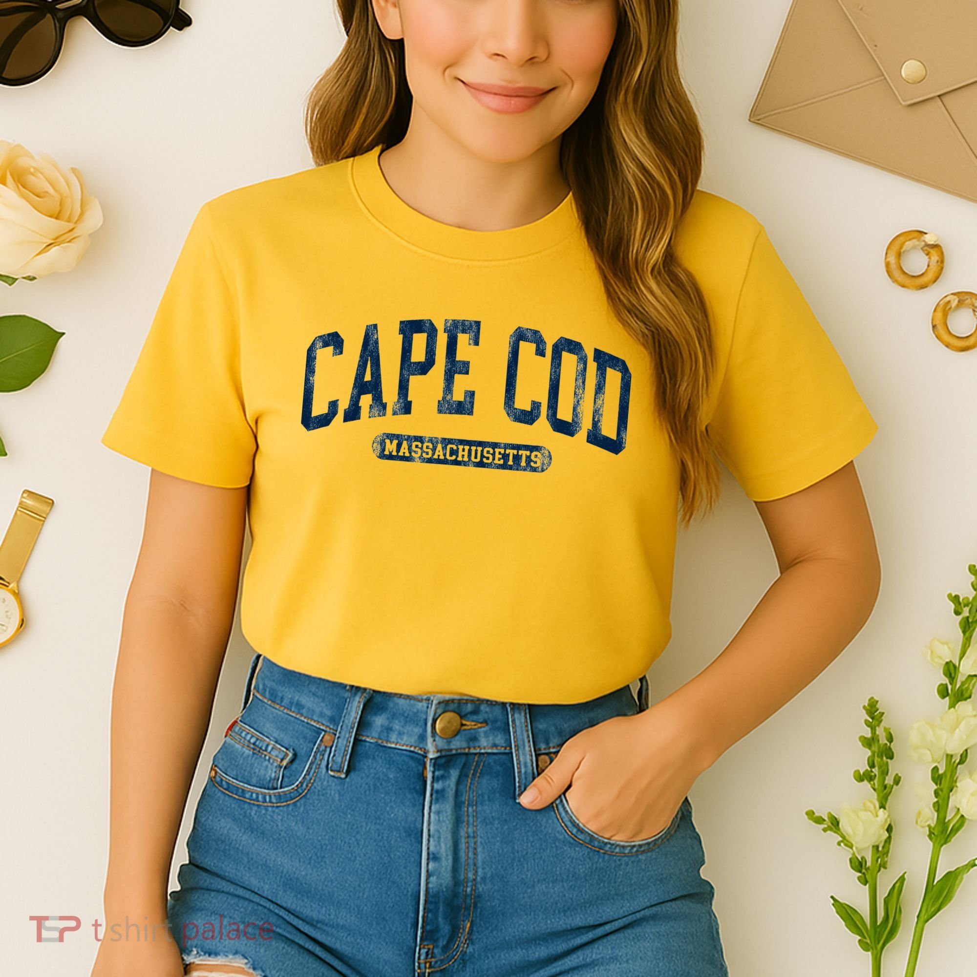 Cape Cod Massachusetts Retro Preppy Comfort Colors Boxy T-Shirt