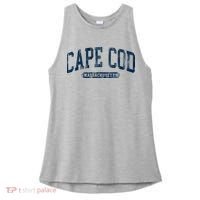 Cape Cod Massachusetts Retro Preppy Ladies PosiCharge Tri-Blend Wicking Tank thumb 0