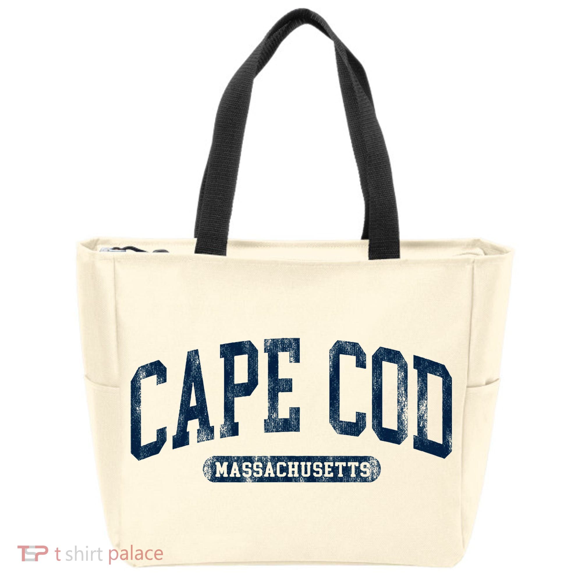 Cape Cod Massachusetts Retro Preppy Tote Bag