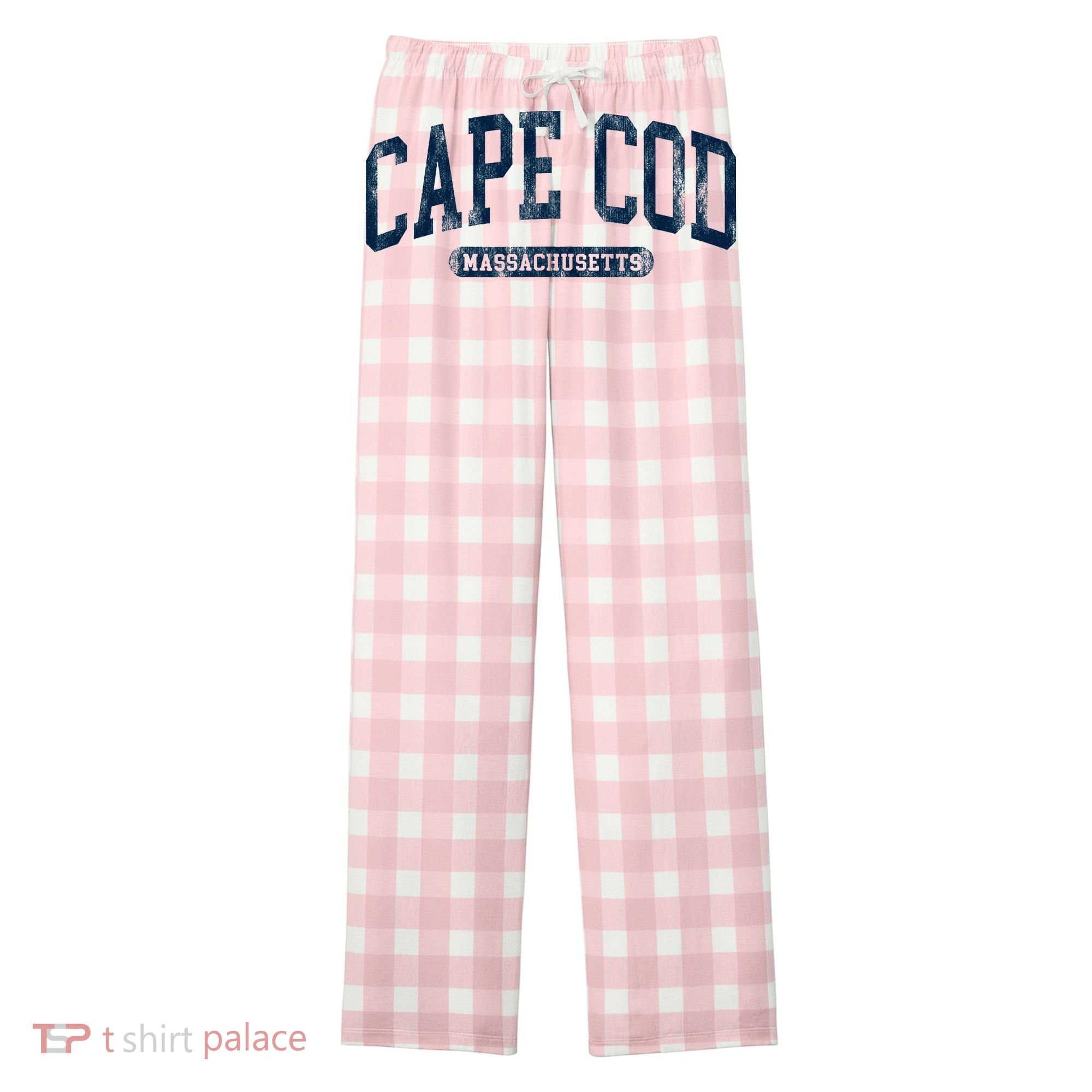 Cape Cod Massachusetts Retro Preppy Women's Flannel Plaid Pajama Pants