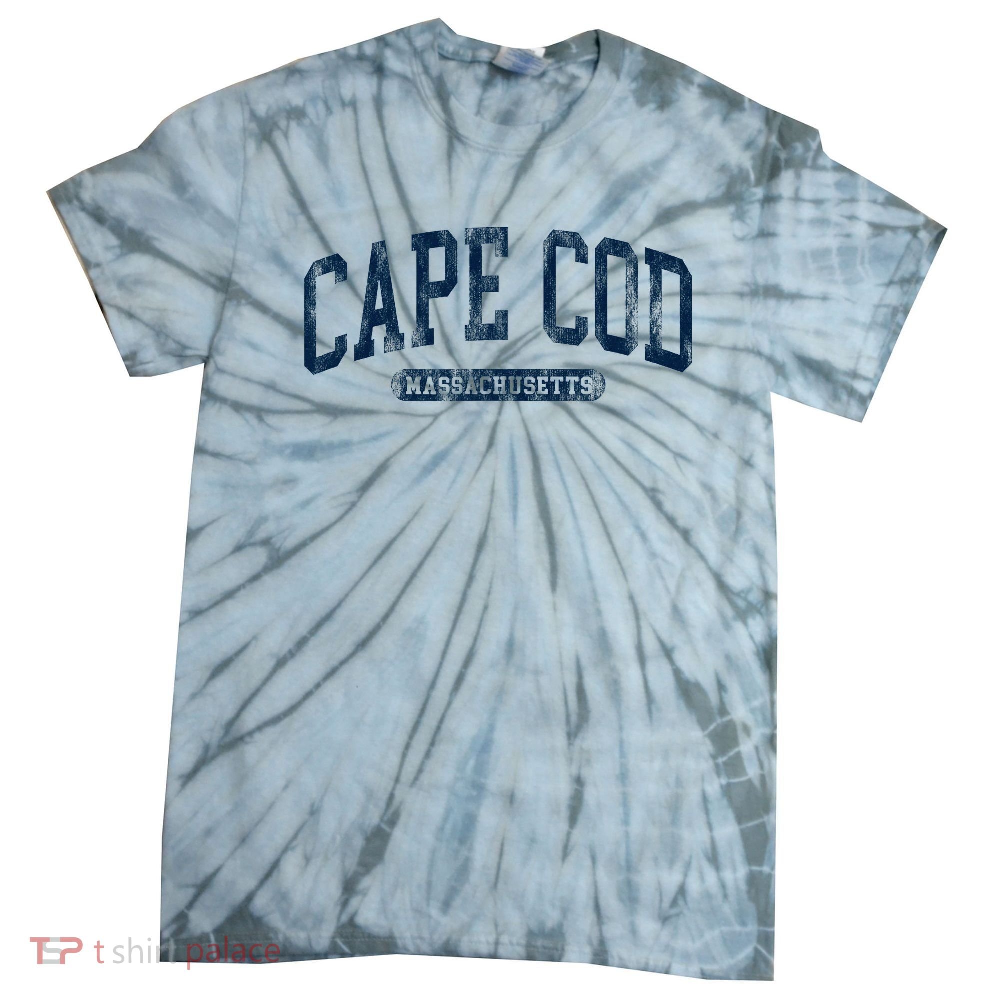 Cape Cod Massachusetts Retro Preppy Tie-Dye T-Shirt
