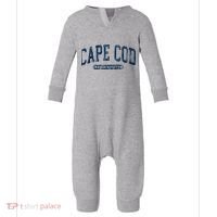 Cape Cod Massachusetts Retro Preppy Infant Fleece One Piece thumb 0
