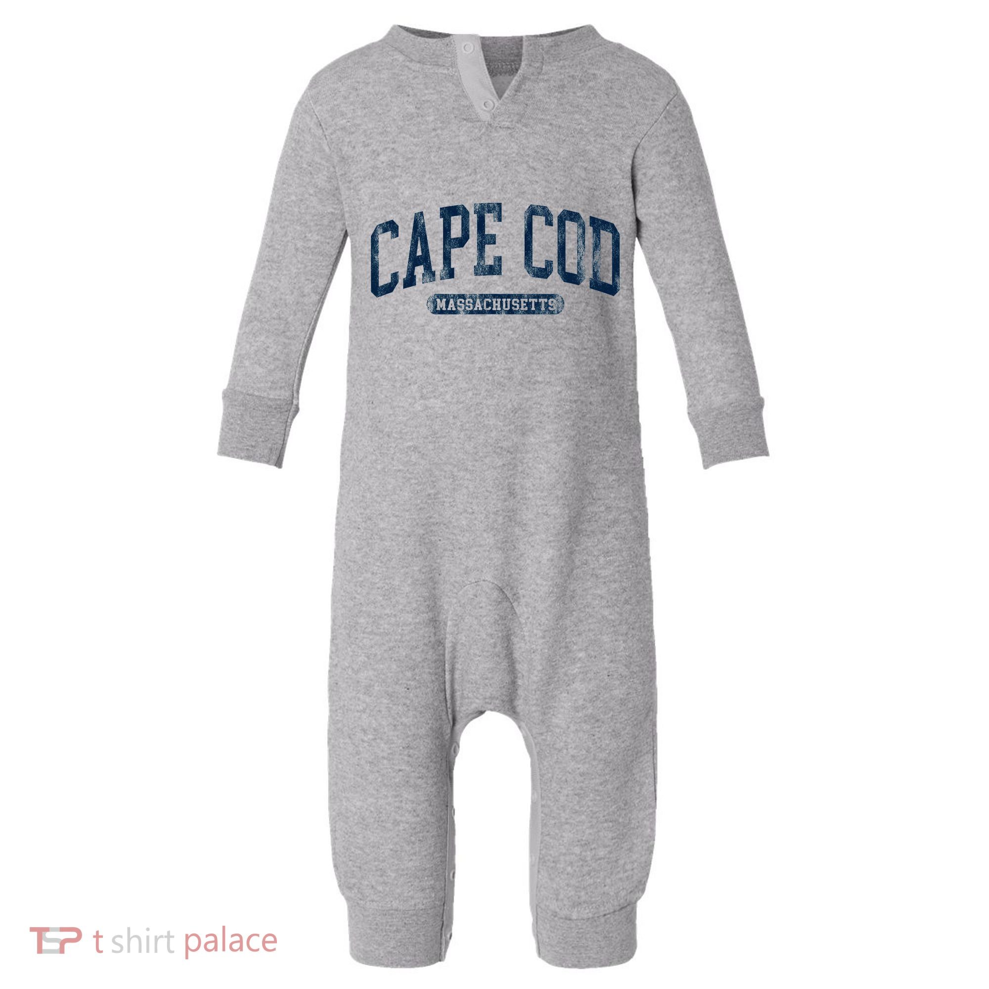 Cape Cod Massachusetts Retro Preppy Infant Fleece One Piece