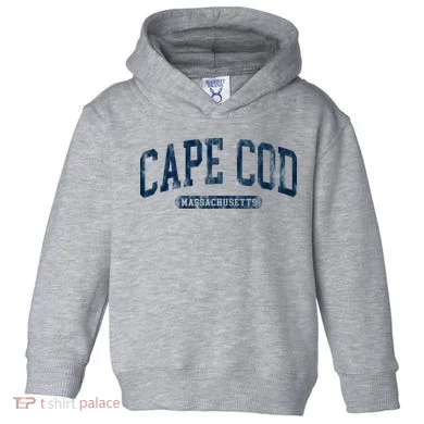 Cape Cod Massachusetts Retro Preppy Toddler Hoodie