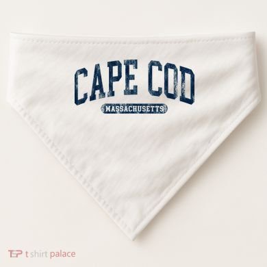 Cape Cod Massachusetts Retro Preppy USA-Made Doggie Bandana