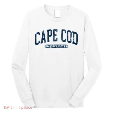 Cape Cod Massachusetts Retro Preppy Long Sleeve Shirt