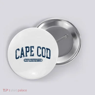 Cape Cod Massachusetts Retro Preppy Button