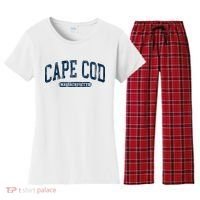 Cape Cod Massachusetts Retro Preppy Women's Flannel Pajama Set thumb 0