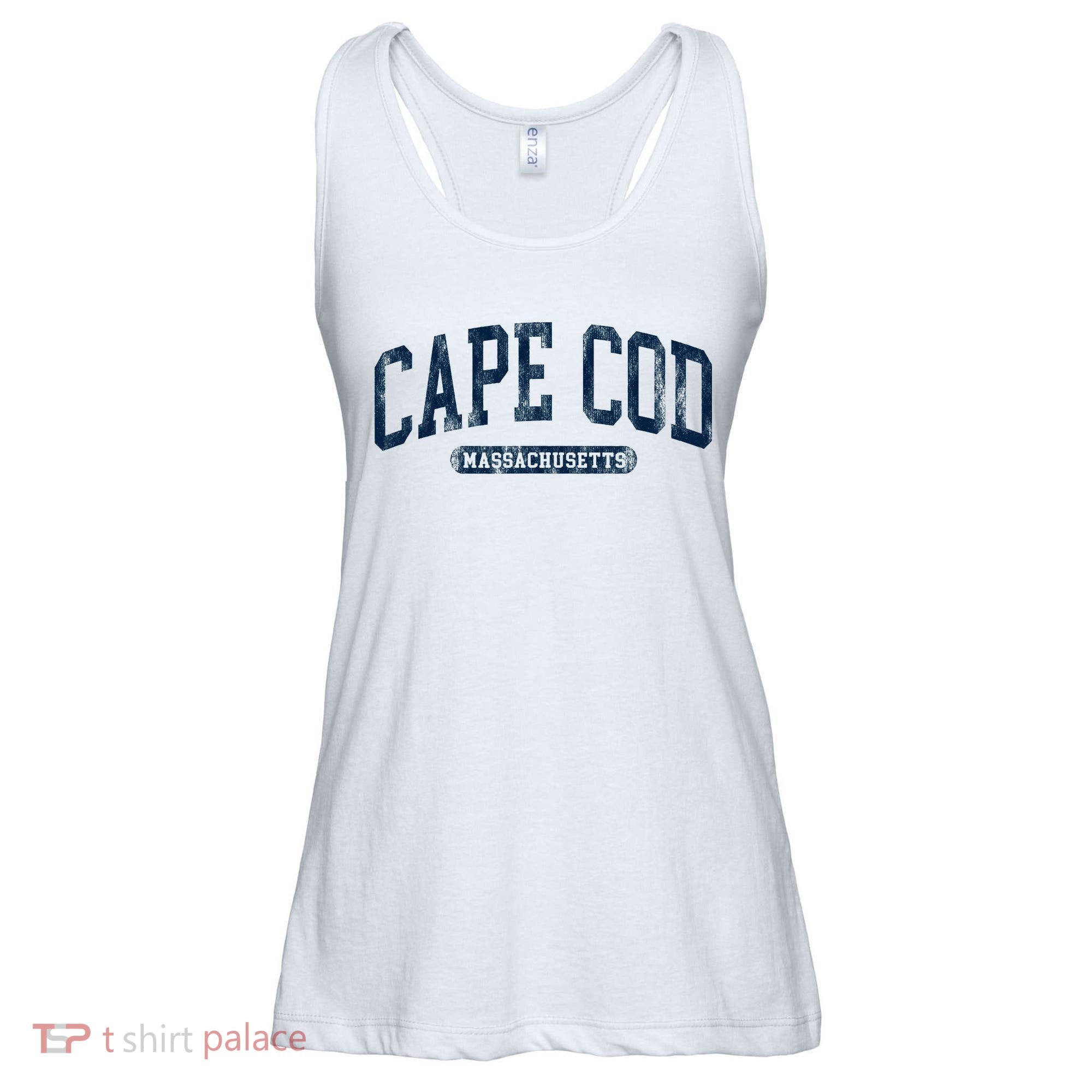 Cape Cod Massachusetts Retro Preppy Ladies Essential Flowy Tank