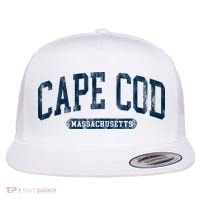 Cape Cod Massachusetts Retro Preppy Flat Bill Trucker Hat thumb 0