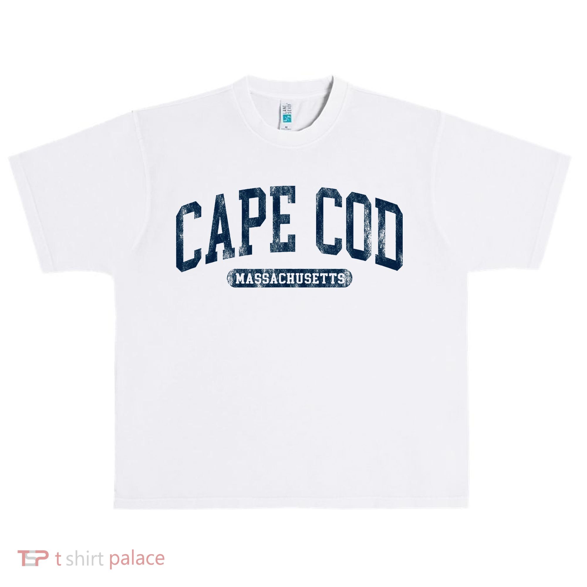 Cape Cod Massachusetts Retro Preppy Urban Oversized Heavyweight T-Shirt