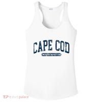 Cape Cod Massachusetts Retro Preppy Ladies PosiCharge Competitor Racerback Tank thumb 0