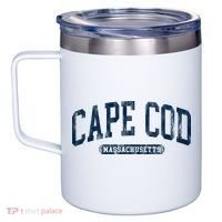 Cape Cod Massachusetts Retro Preppy 12oz Stainless Steel Coffee Mug thumb 2
