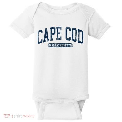 Cape Cod Massachusetts Retro Preppy Baby Bodysuit