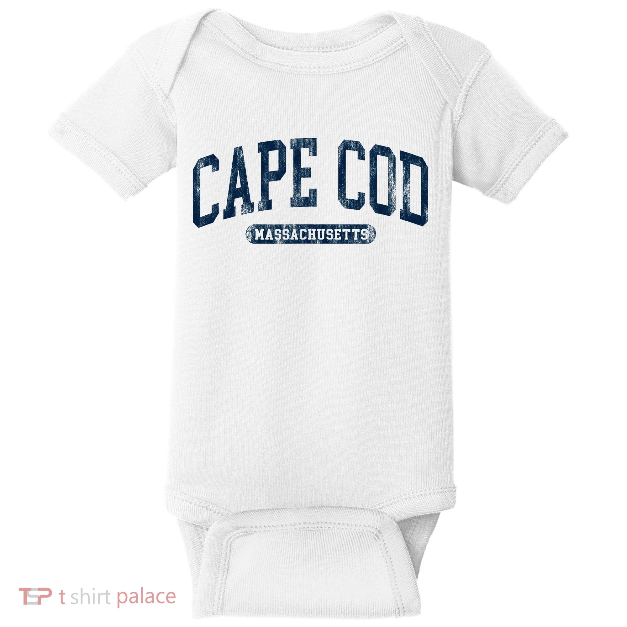 Cape Cod Massachusetts Retro Preppy Baby Bodysuit