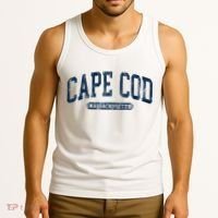 Cape Cod Massachusetts Retro Preppy Tank Top thumb 3