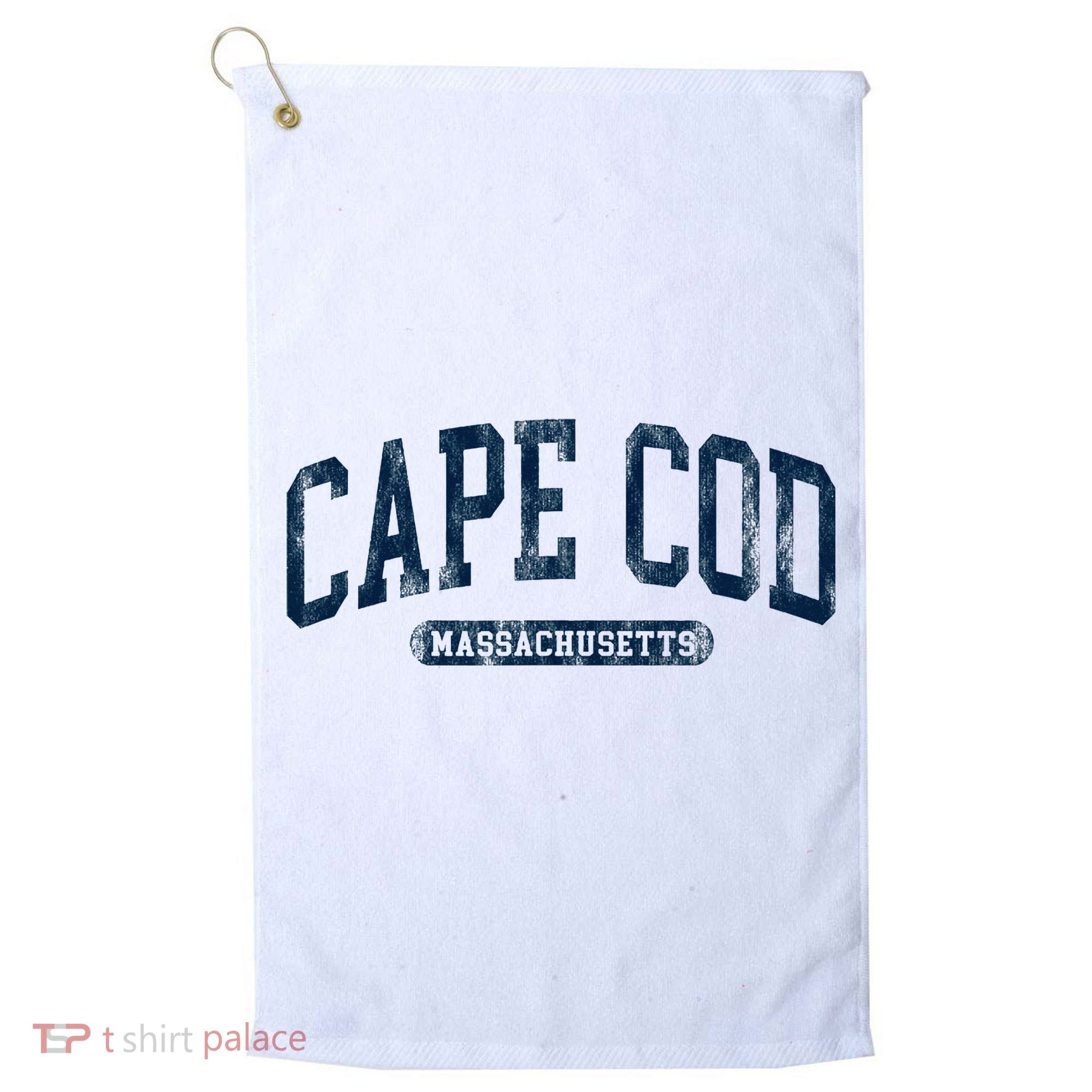 Cape Cod Massachusetts Retro Preppy Golf Towel
