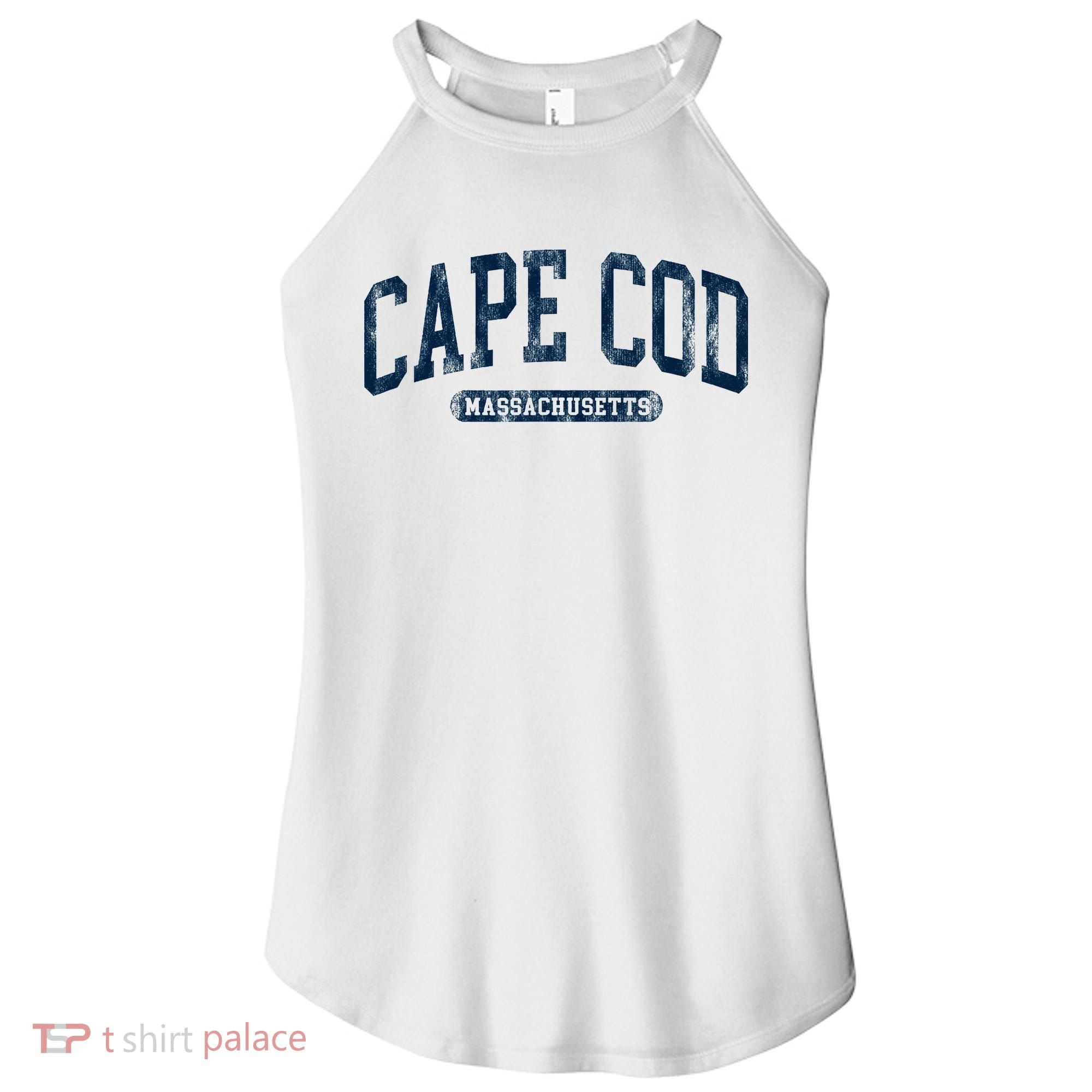 Cape Cod Massachusetts Retro Preppy Women's Perfect Tri Rocker Tank