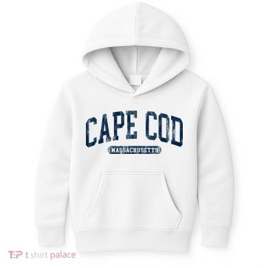 Cape Cod Massachusetts Retro Preppy Kids Hoodie