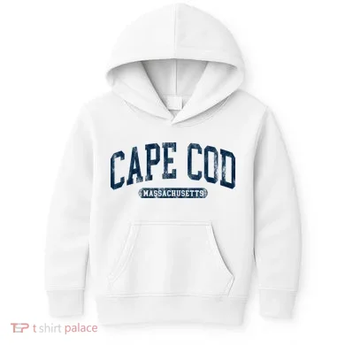 Cape Cod Massachusetts Retro Preppy Kids Hoodie