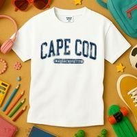 Cape Cod Massachusetts Retro Preppy Kids T-Shirt thumb 3