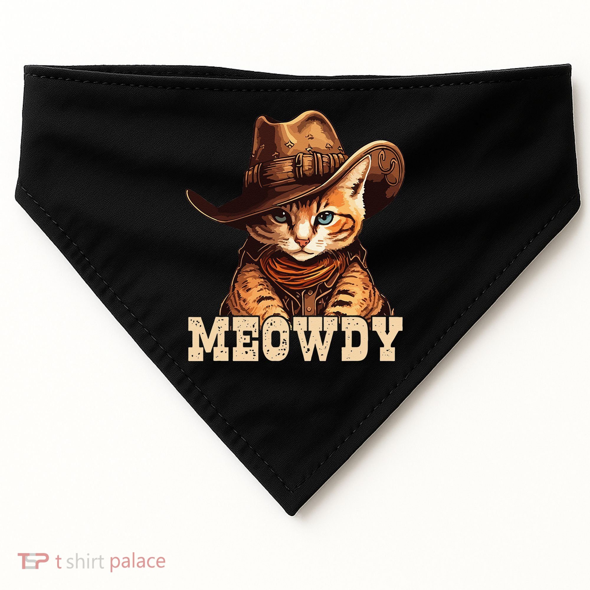 Cowboy Cat Meowdy USA-Made Doggie Bandana