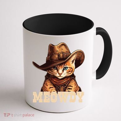 Cowboy Cat Meowdy Coffee Mug back