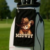 Cowboy Cat Meowdy Golf Towel thumb 2