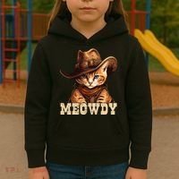 Cowboy Cat Meowdy Kids Hoodie thumb 3