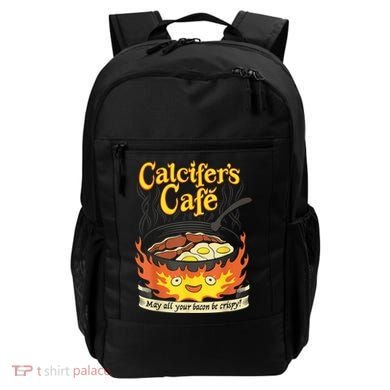 Calcifer's Cafe May All Your Bacon & Eggs Be Crispy Cooking Backpack