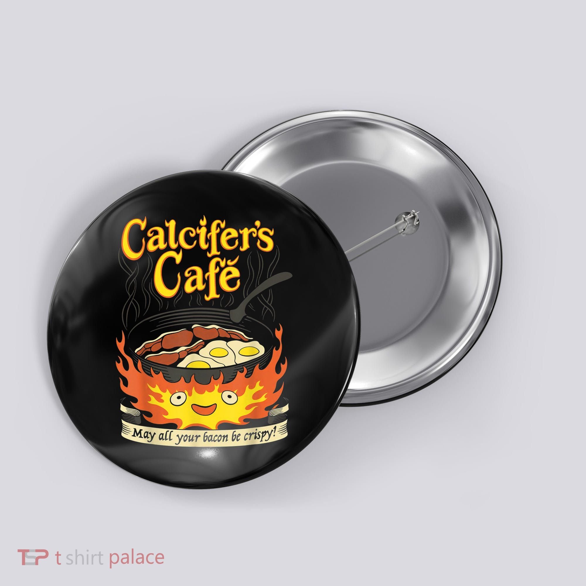 Calcifer's Cafe May All Your Bacon & Eggs Be Crispy Cooking Button