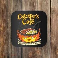 Calcifer's Cafe May All Your Bacon & Eggs Be Crispy Cooking Coaster thumb 0