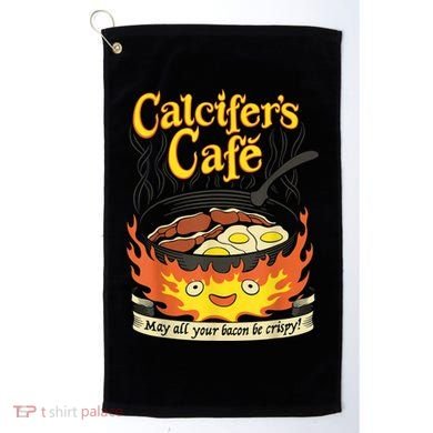 Calcifer's Cafe May All Your Bacon & Eggs Be Crispy Cooking Golf Towel