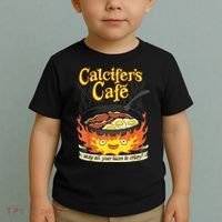 Calcifer's Cafe May All Your Bacon & Eggs Be Crispy Cooking Toddler T-Shirt thumb 2