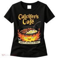 Calcifer's Cafe May All Your Bacon & Eggs Be Crispy Cooking Women's T-Shirt thumb 0