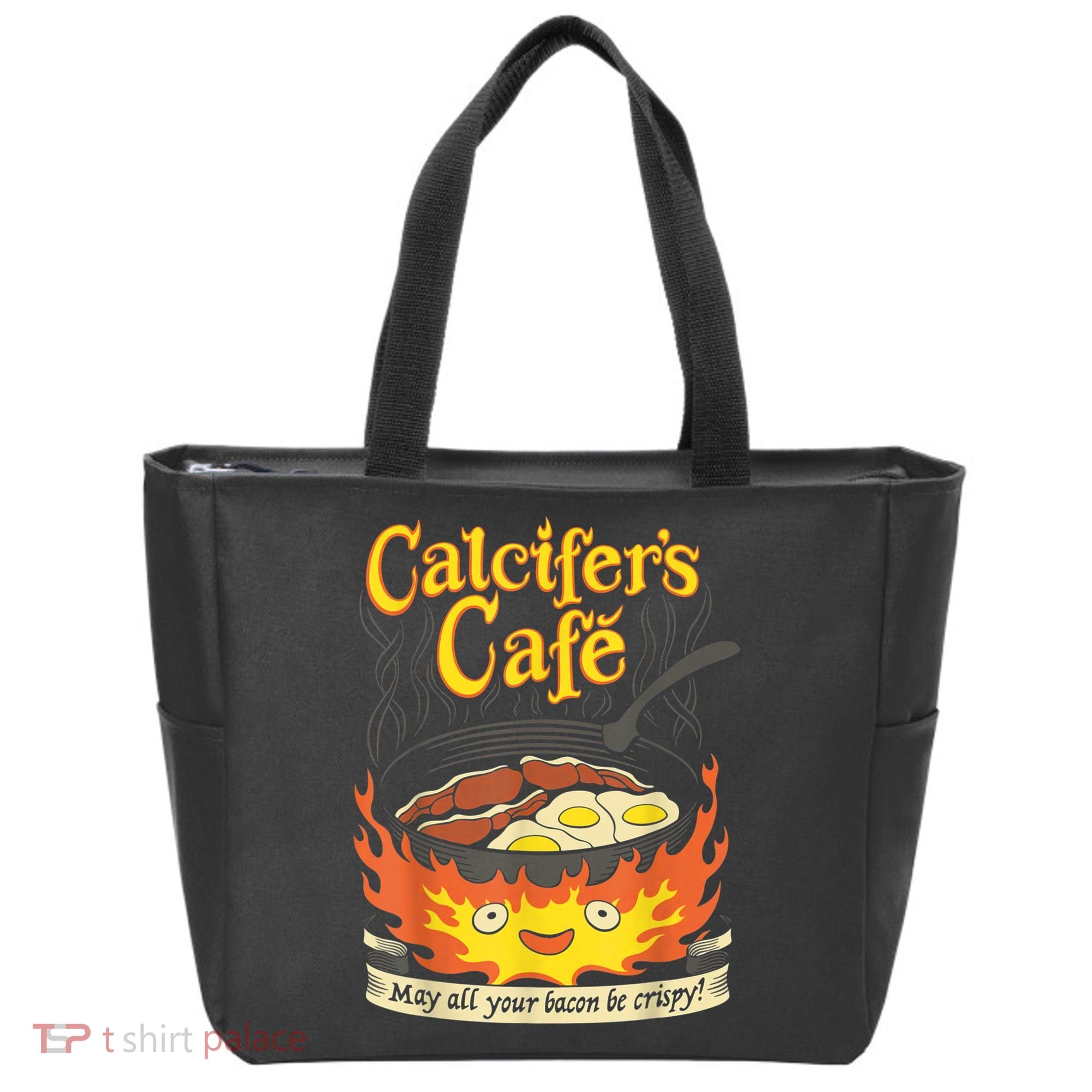 Calcifer's Cafe May All Your Bacon & Eggs Be Crispy Cooking Tote Bag
