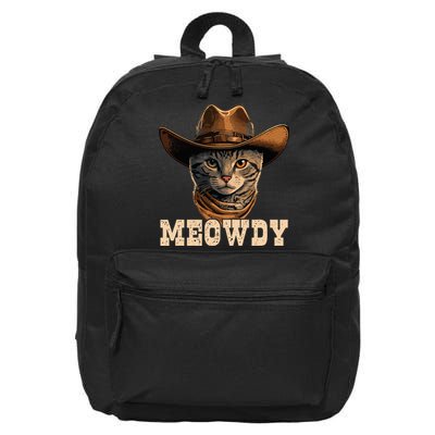 Cowboy Cat Meowdy 16 in Basic Backpack