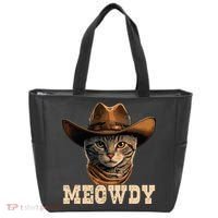 Cowboy Cat Meowdy Tote Bag thumb 0