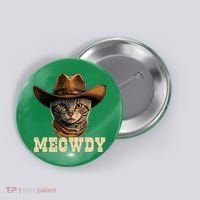 Cowboy Cat Meowdy Button thumb 0