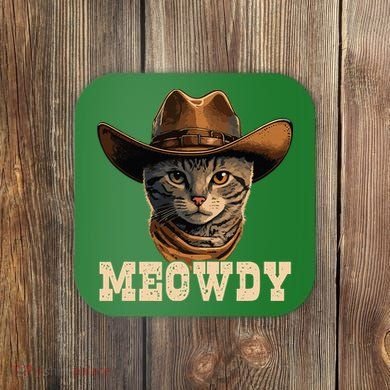 Cowboy Cat Meowdy Coaster