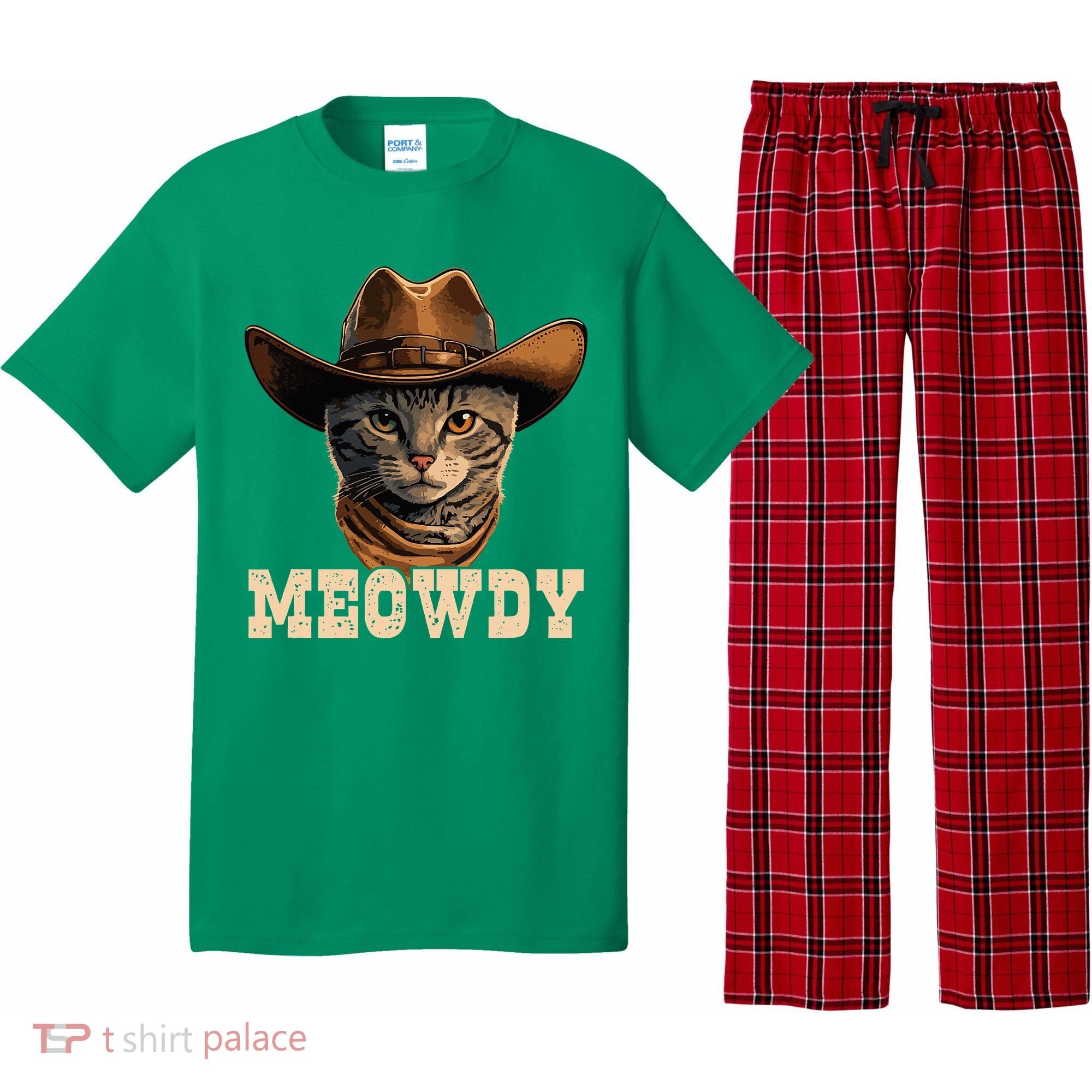Cowboy Cat Meowdy Pajama Set