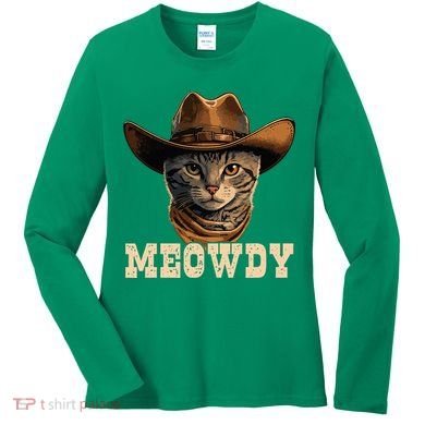 Cowboy Cat Meowdy Women's Long Sleeve Shirt