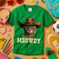Cowboy Cat Meowdy Kids T-Shirt thumb 3